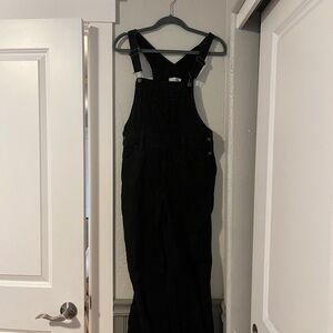 Women's Black Denim Overalls